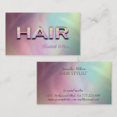 高級グラマエレガントラスカラフルヘア・ホログラフィー 名刺 (正面/裏面)