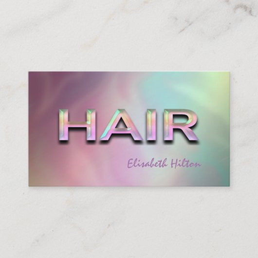 高級グラマエレガントラスカラフルヘア・ホログラフィー 名刺 (正面)