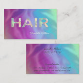 高級グラマエレガントラスカラフルヘア・ホログラフィー 名刺 (正面/裏面)