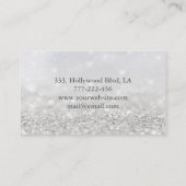 高級グラムエレガントフェイクグリッターヘアとメイクアップ 名刺 (裏面)