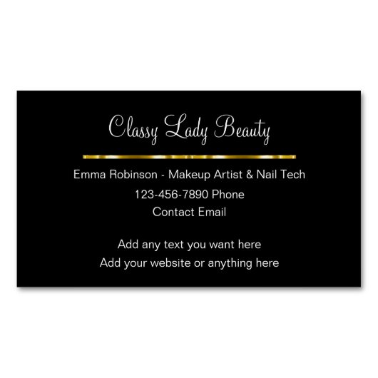 高級グリジー美しい磁気ビジネスカード マグネット名刺 (正面)