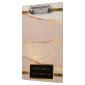 高級グリッターバラ金ゴールド クリップボード (左)