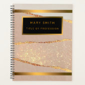 高級グリッターバラ金ゴールド プランナー手帳 (正面)