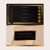 高級グリッターバラ金ゴールド 名刺 (外部フラット)