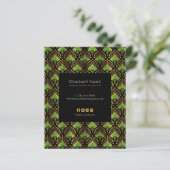 高級グリーンと金ゴールドアールデコパターン (スタンド正面)