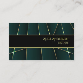 高級グリーンエレガント金ゴールドフェミニン 名刺