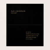 高級グリーンエレガント金ゴールド公シンプル証人ガラス 名刺 (内部フラット)