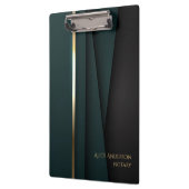 高級グリーンエレガント金ゴールド公シンプル証人グラムパック クリップボード (左)