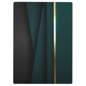 高級グリーンエレガント金ゴールド公シンプル証人グラムパック クリップボード (裏面)