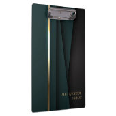 高級グリーンエレガント金ゴールド公シンプル証人グラムパック クリップボード (右)