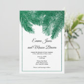 高級グリーングリッターヤシの木トロピカル結婚ズ 招待状 (スタンド正面)