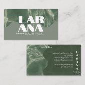 高級グリーンビジネスカード 名刺 (正面/裏面)