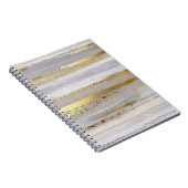 高級グレーの水色と金ゴールド ノートブック (右側)