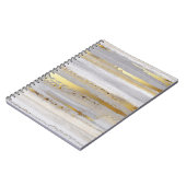 高級グレーの水色と金ゴールド ノートブック (左側)