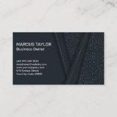 高級ケータリングサービス |抽象芸術パネル 名刺 (裏面)