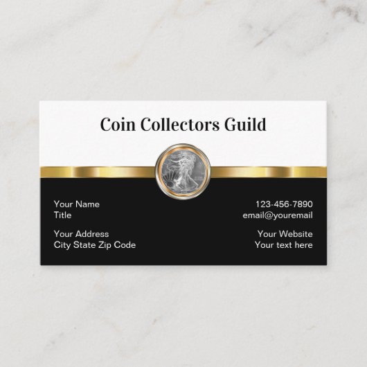 高級コインコレクター投資名刺 名刺 (正面)