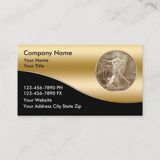 高級コインディーラー名刺 名刺 (正面)