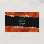 高級コッパー金ゴールドブラックエステエレガントティックプレミアム 名刺 (裏面)