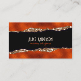 高級コッパー金ゴールドブラックエステエレガントティックプレミアム 名刺