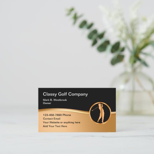 高級ゴルフテーマモダン名刺 名刺 (スタンド正面)