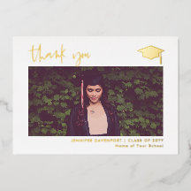 高級ゴールドフォイル感謝してい卒業写真で