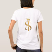 高級ゴールドモノグラム SI / IS ロゴデザイン Ro Tシャツ (裏面)