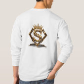 高級ゴールドレターSクラウン ダイヤモンモノグラム Tシャツ (裏面)