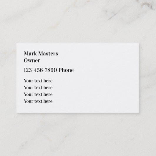 高級サカッコいいービ車のス名刺 名刺 (裏面)