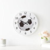 高級サッカーボール |贈カッコいいり物 ラージ壁時計 (ホーム)