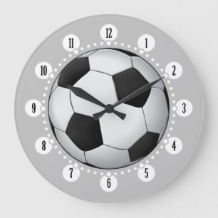 高級サッカーボール 贈クールり物 ラージ壁時計