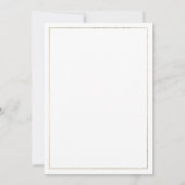 高級シックなホワイトゴールドのフローラルレース保存日付 招待状 (裏面)