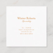 高級シック金ゴールドグリッターマーブル名刺 スクエア名刺 (裏面)