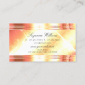 高級シマリーバラ金ゴールドとモノグラムラグジュアリー 名刺 (裏面)