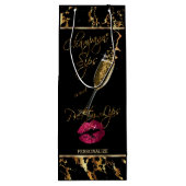 高級シャンパンシップかわいらし&リップ ワインギフトバッグ (裏面)