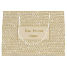 高級シャンパンパターン ラージペーパーバッグ