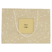 高級シャンパンパターン ラージペーパーバッグ (裏面)