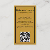 高級ショッピングファッションテキストビジネスの追加 名刺 (裏面)