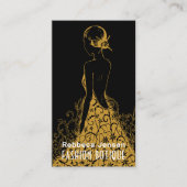 高級ショッピングファッションテキストビジネスの追加 名刺 (正面)