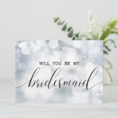 高級シルバーグリッターは私の花嫁になる 招待状 (スタンド正面)