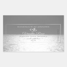 高級シルバーグレー海製品のパッケージラベル