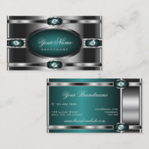 高級シルバーティール（緑がかった色）グラディエント発光フェイクダイヤモンド