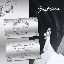 高級シルバーデコ華美ール豪華で贅沢 名刺