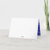 高級シルバーバラ王室のオンブルー サンキューカード (裏面)