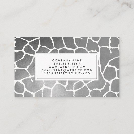 高級シルバーパターン 名刺 (裏面)