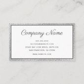 高級シルバーフォイルスクリプト 名刺 (裏面)