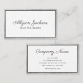 高級シルバーフォイルスクリプト 名刺 (正面/裏面)