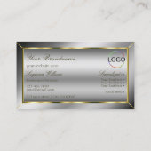 高級シルバー金ゴールドデコールとモノグラムとロゴ 名刺 (裏面)