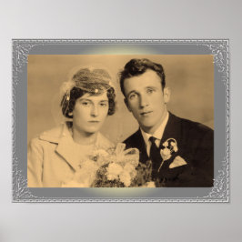 高級シルバ縁どーフレームカスタムフォトポスター ポスター