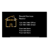 高級シンプルエテ実在ートの名刺マグネット マグネット名刺 (正面)