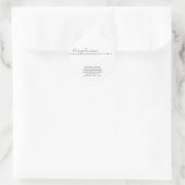 高級シンプルタイポグラフィ白モダン品 ラウンドシール (バッグ)